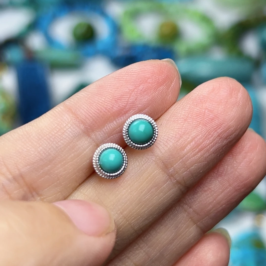 绿松石银S925镶嵌珠宝奇石