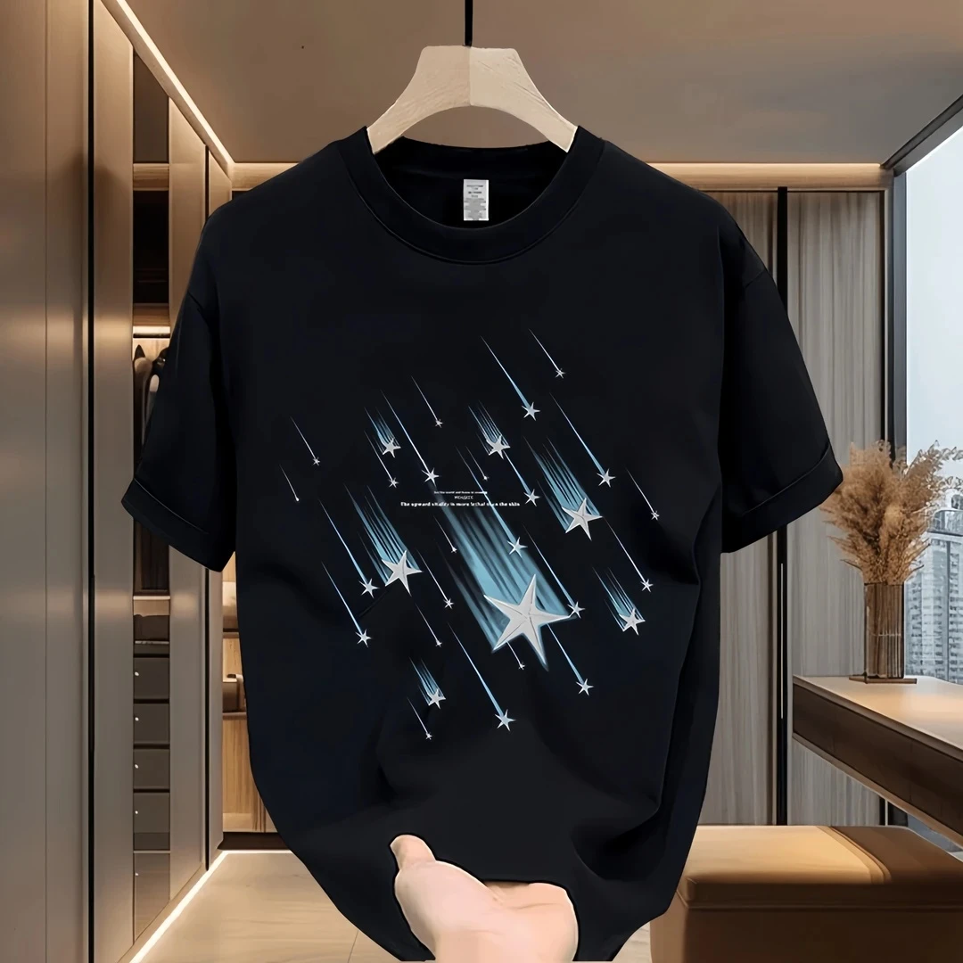 仓石一树美式潮流设计感印花短袖t恤男夏季潮牌情侣圆领半袖上衣