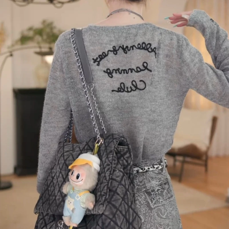 秋季新款针织衫显瘦修身外套百搭上衣LK2506198