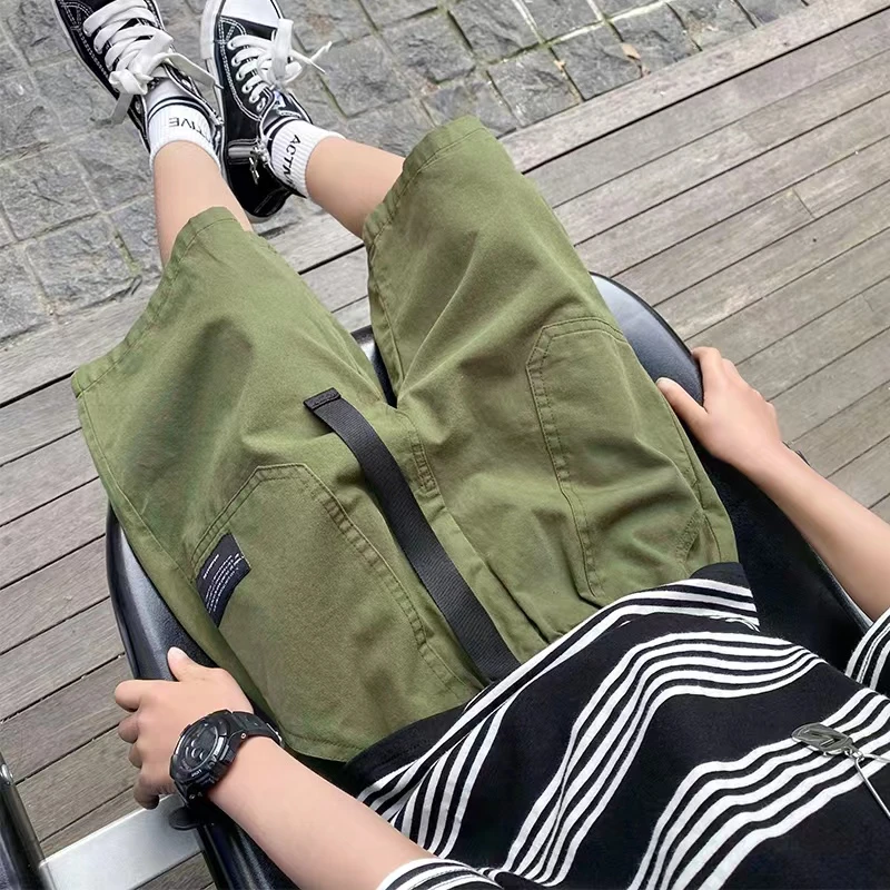 夏季男童休闲工装短裤韩版宽松中大童薄款工装五分裤潮童