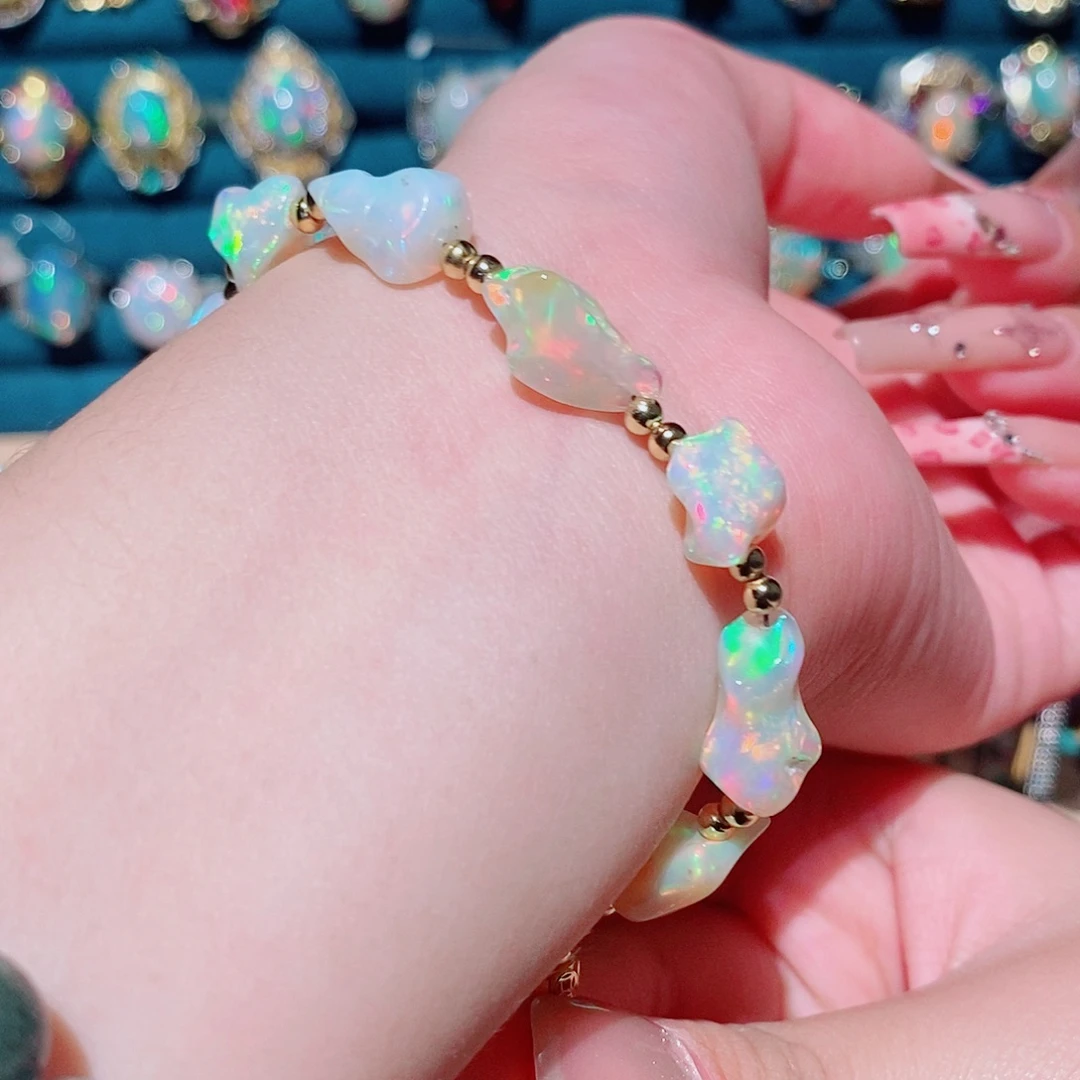 欧泊银S925镶嵌手链