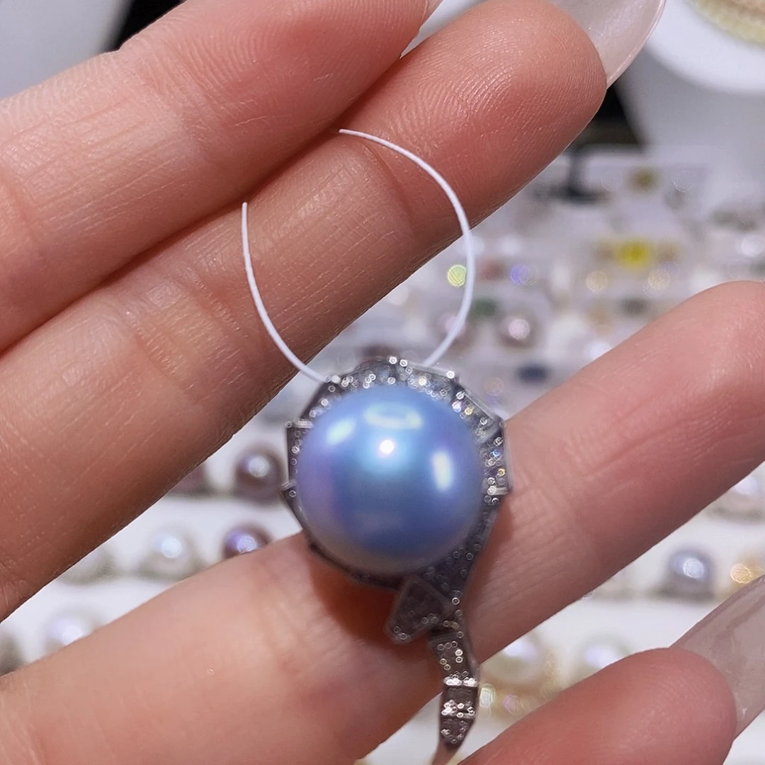 淡水珍珠颈饰银S925镶嵌