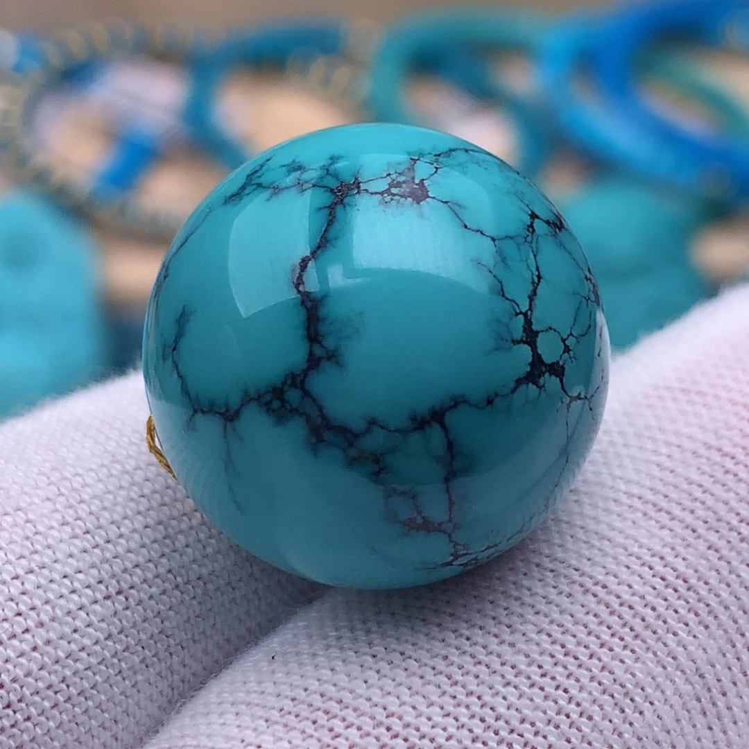 绿松石未镶嵌珠宝奇石20.6mm