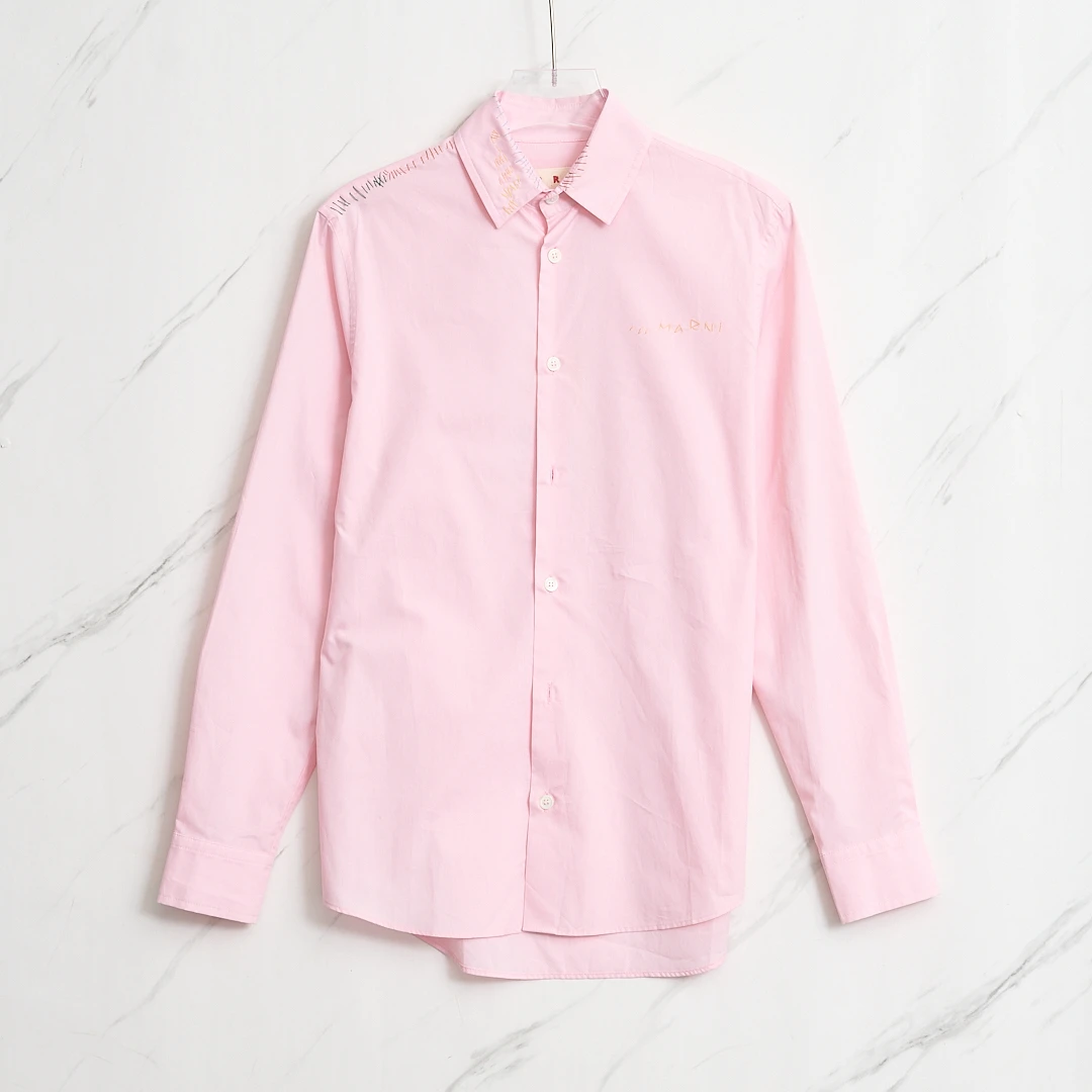 全新未使用/MARNI女士字母刺绣衬衣/MRGU00266