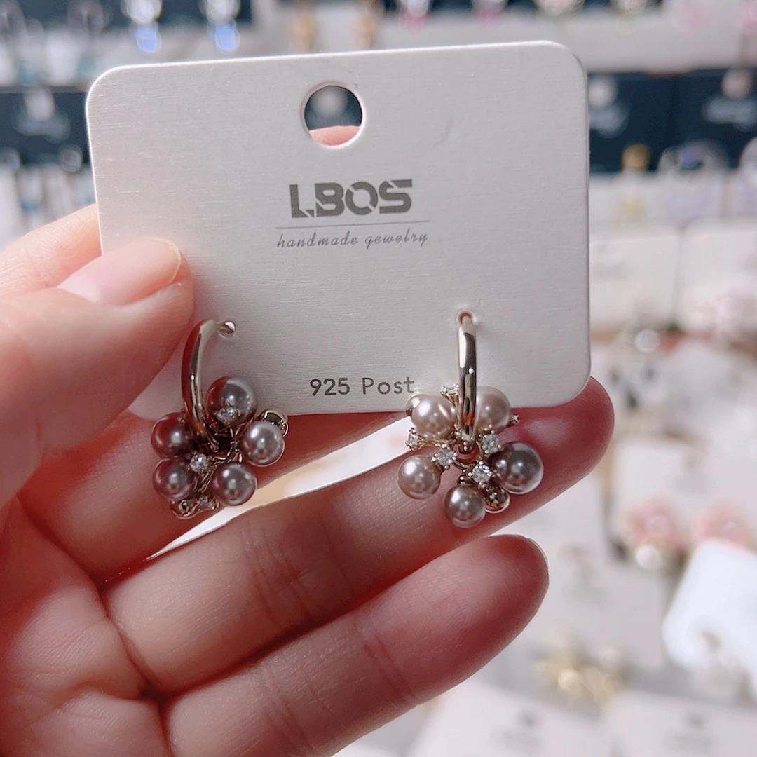 琉璃铁合金合金耳环的