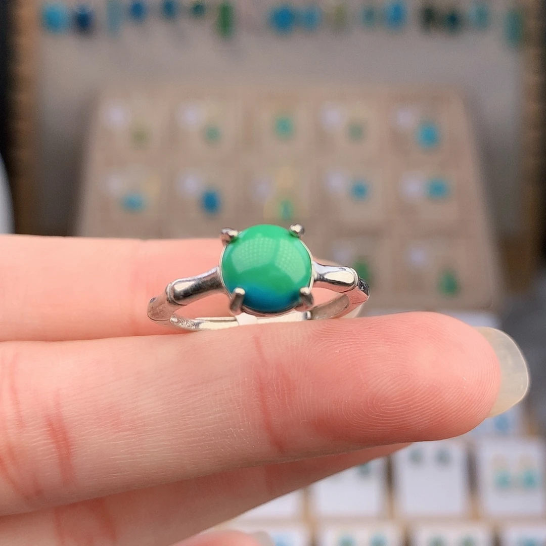 绿松石银S925镶嵌颈饰