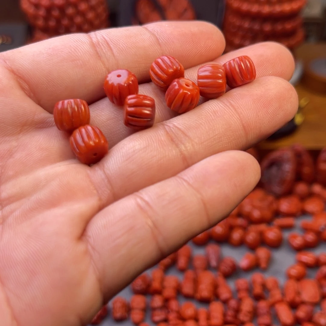 南红玛瑙未镶嵌川料精工南瓜珠卡9➕多样性发货其中一件
