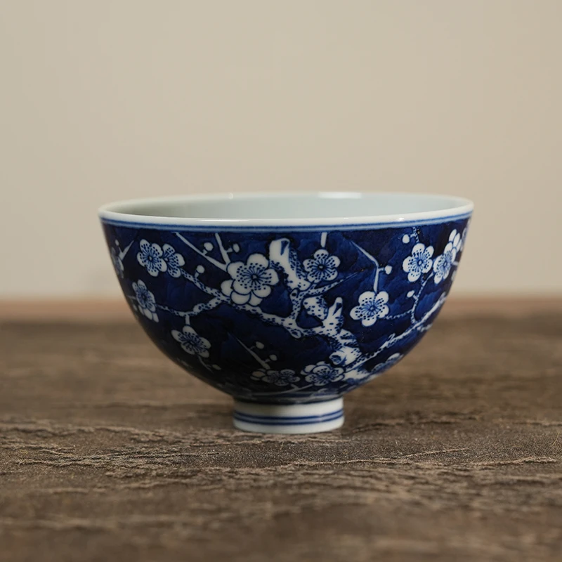 【非遗好物】 墨舍柴窑冰梅鸡心杯 （moshe291）