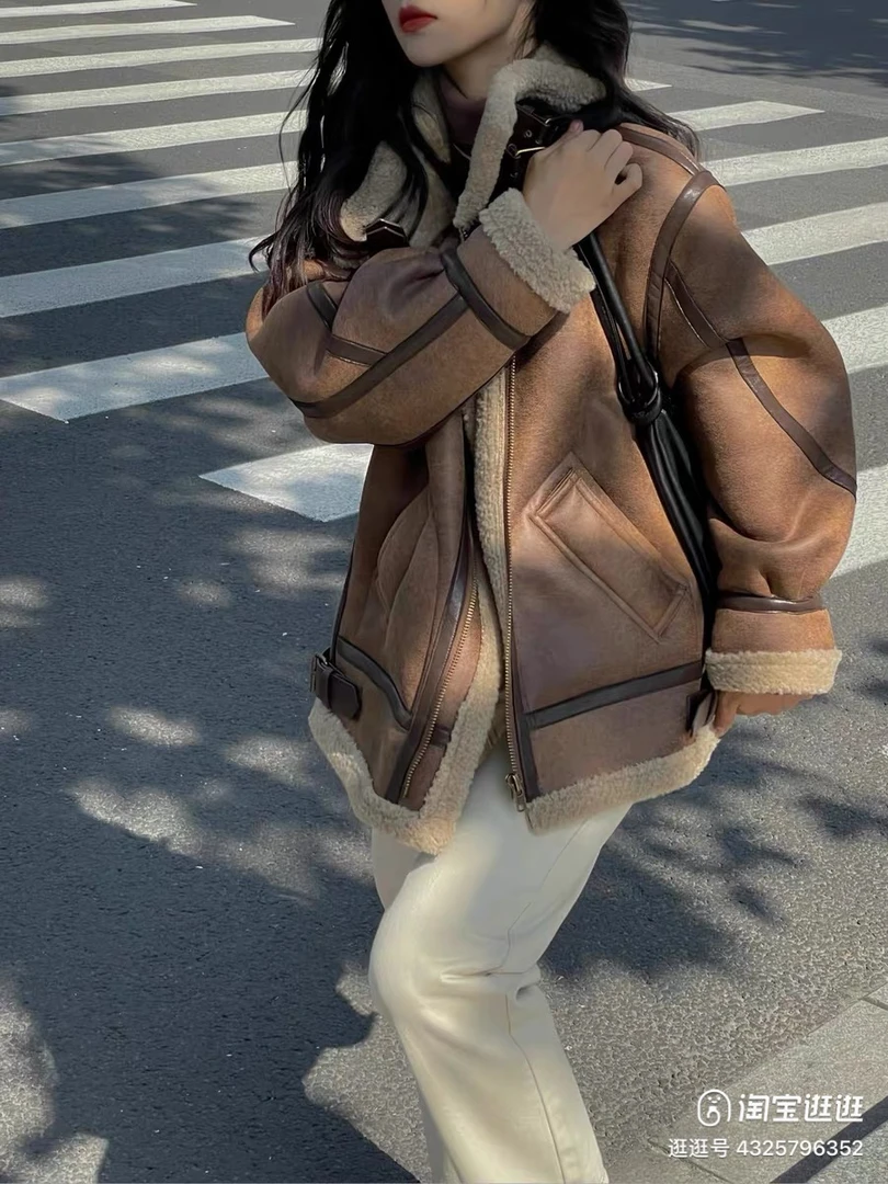 直播专卖 非图片款 纯色保暖短外套冬季上衣拼接美式