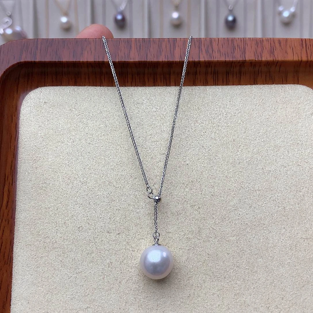 淡水珍珠套链银S925镶嵌