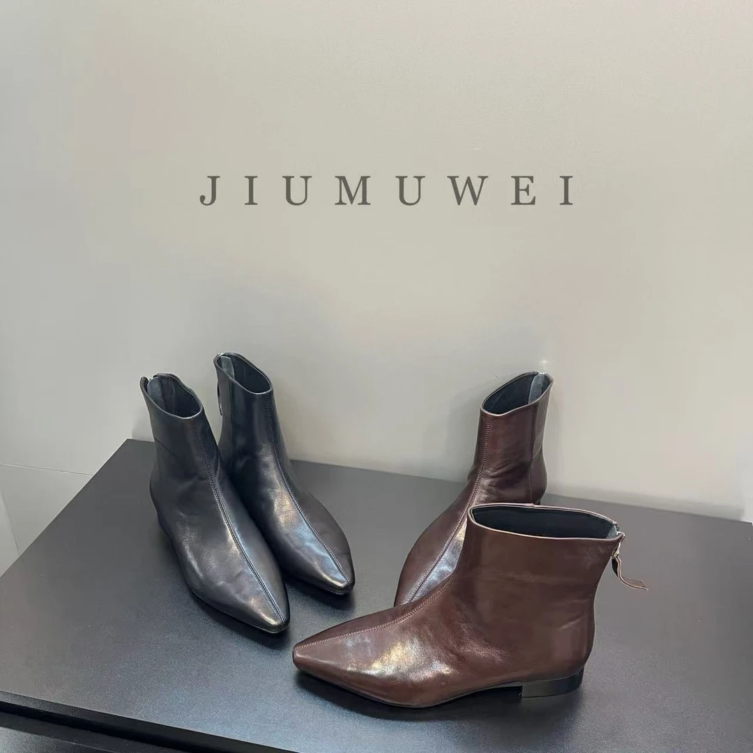JIUMUWEI 早秋时尚平底切尔西短靴  2183  623-1