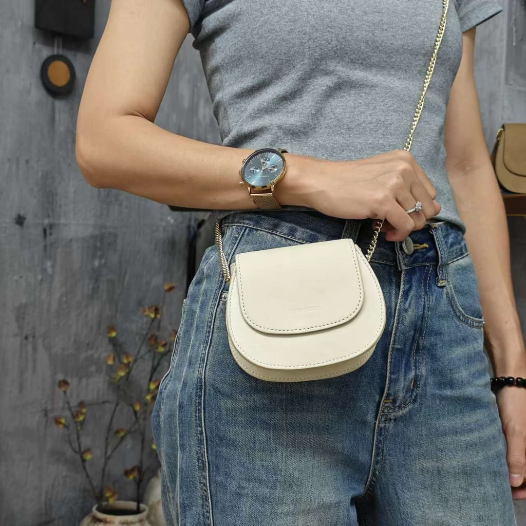 【现货】全真皮 迷你口红包真皮贝壳包高级感斜挎包高级感手提包