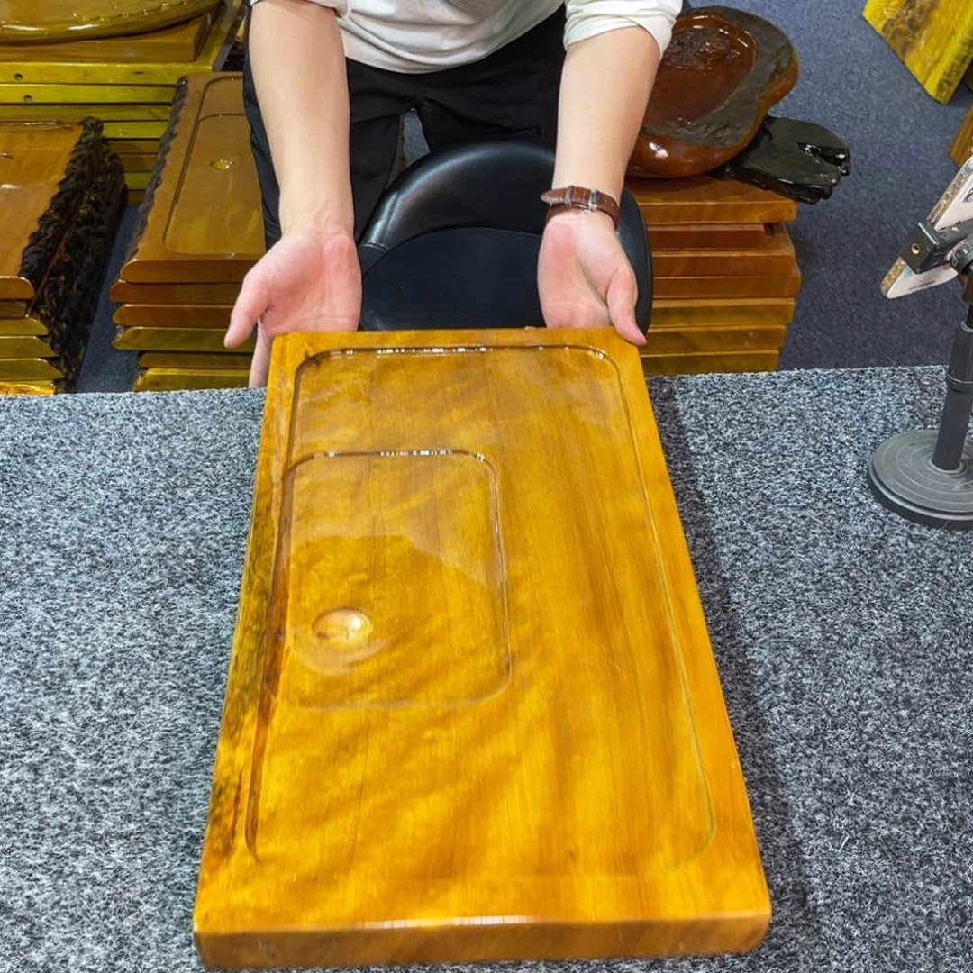 金丝楠木茶盘茶具