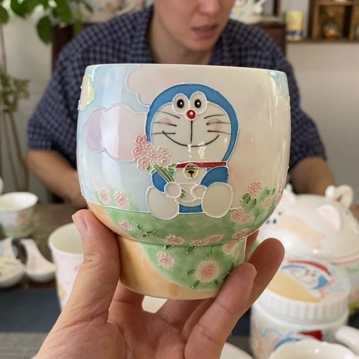 爱***念瓷片景德镇釉下彩手绘