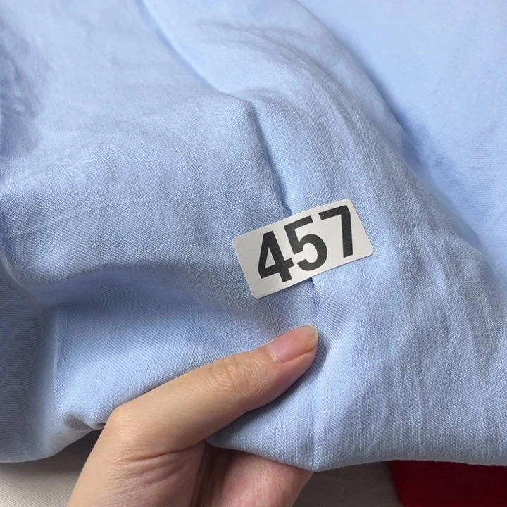 棉混纺457布头浅蓝布头