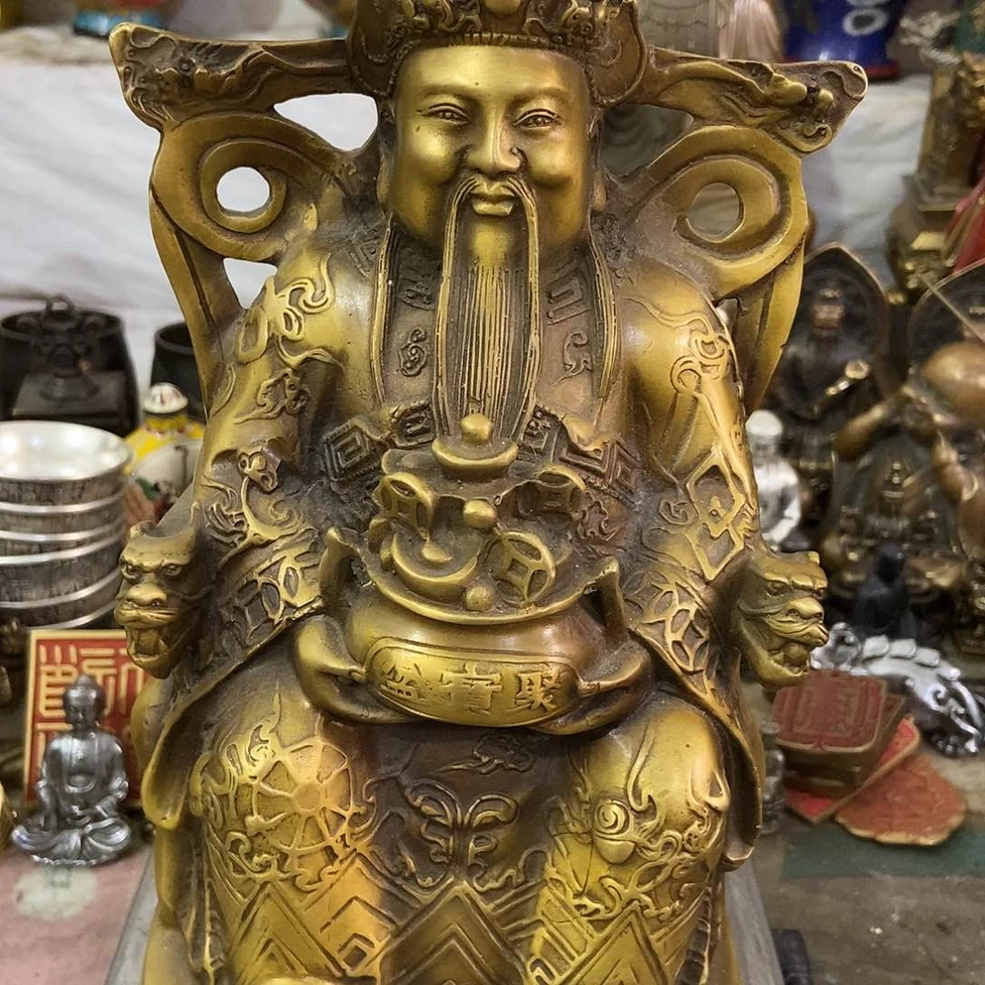 永**哥老杨黄铜摆件狼牙黄铜摆件