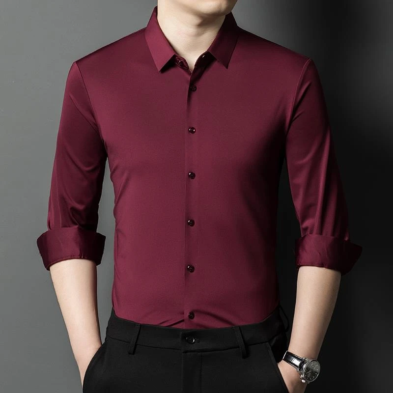 【TQUX港奢男装】喜爸爸装参加结婚宴礼服公公平时可穿长袖衬衫衣