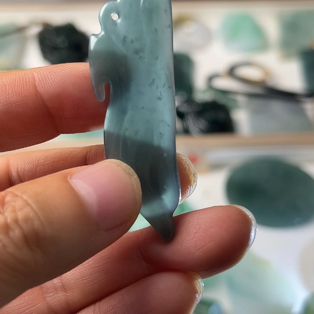 翡翠银S925镶嵌胸饰