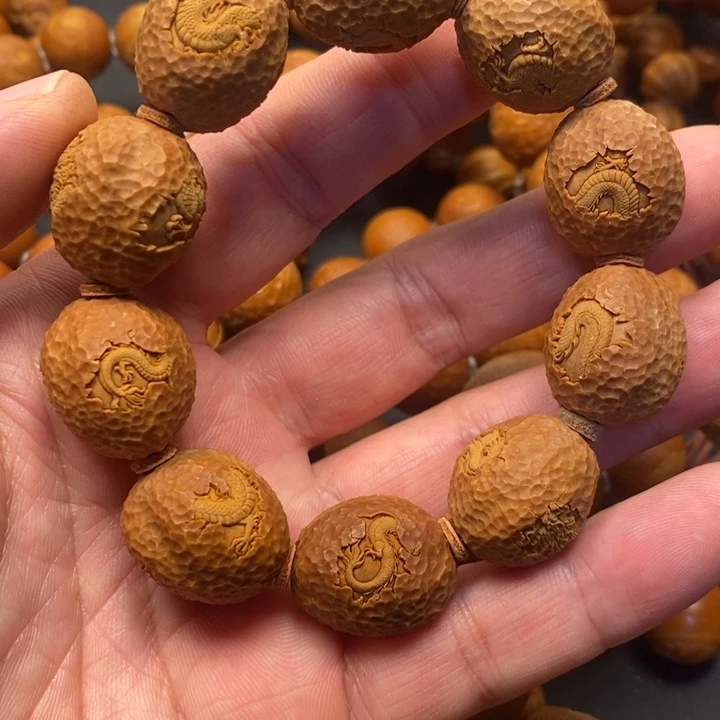 黄***程橄榄核手串/手链龙