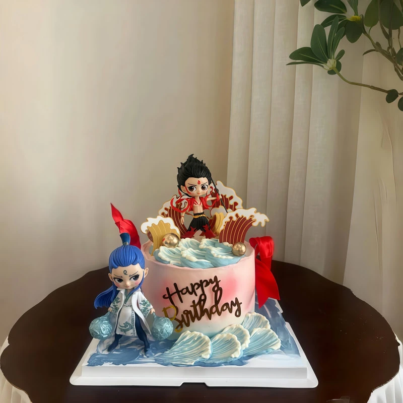 冰淇淋夹心我命由我不由天哪吒生日蛋糕定制全国同城免费配送