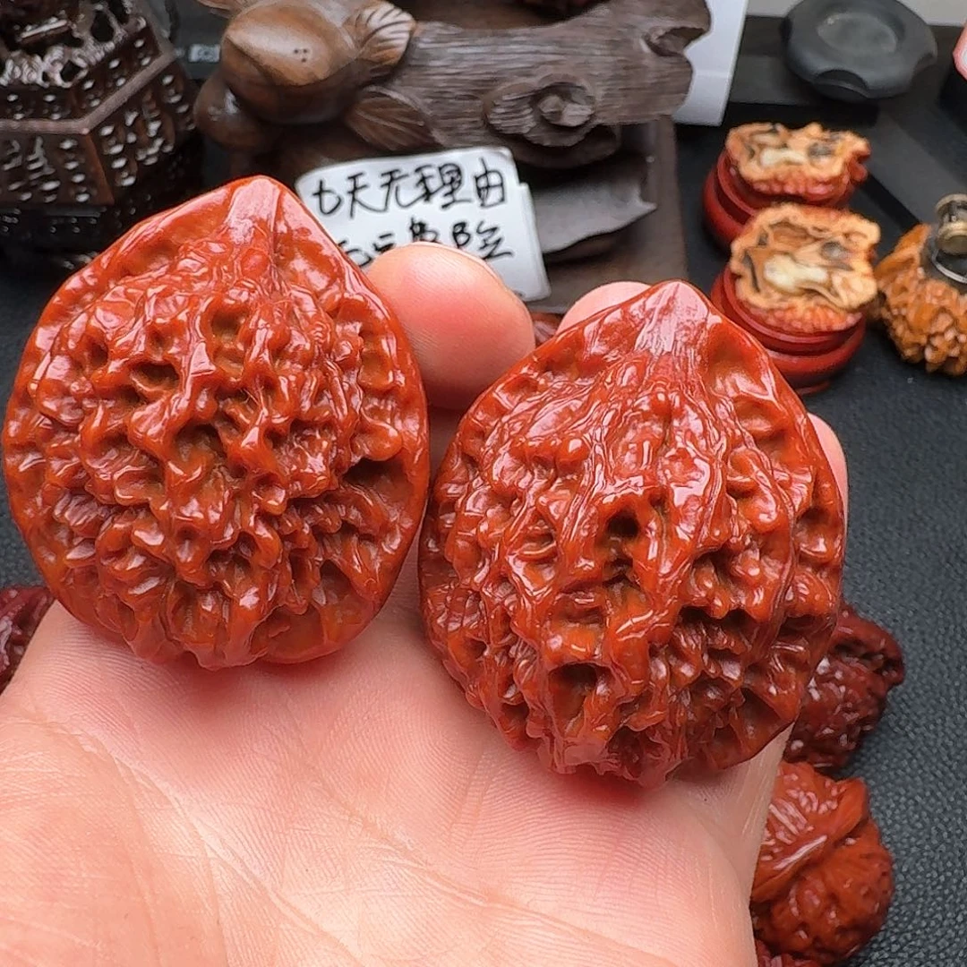 文玩核桃把件?**布官帽