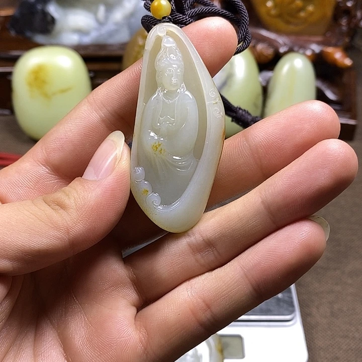 和田玉未镶嵌挂件