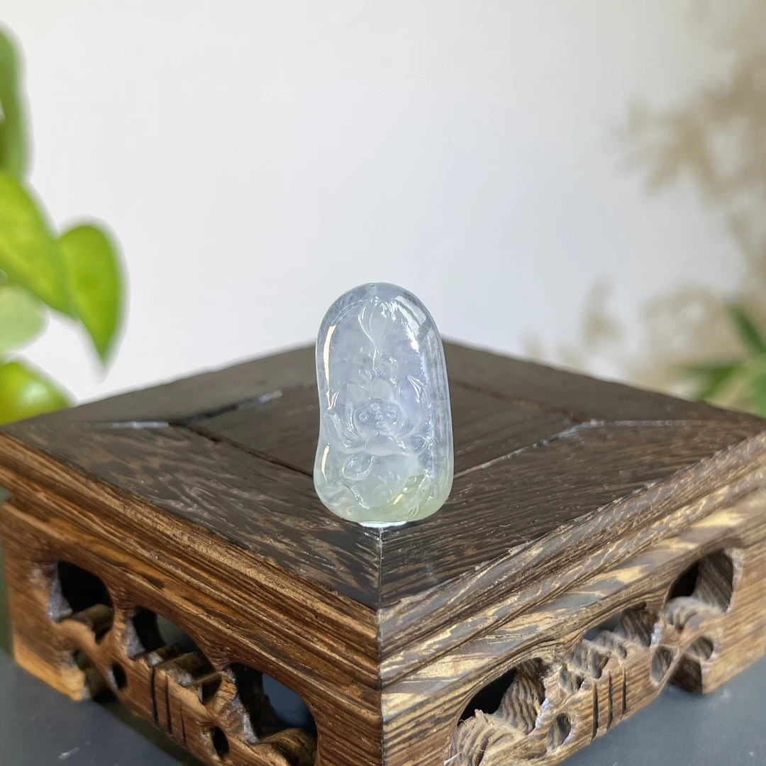 JXW15-224 天然缅甸A货翡翠 一品清廉