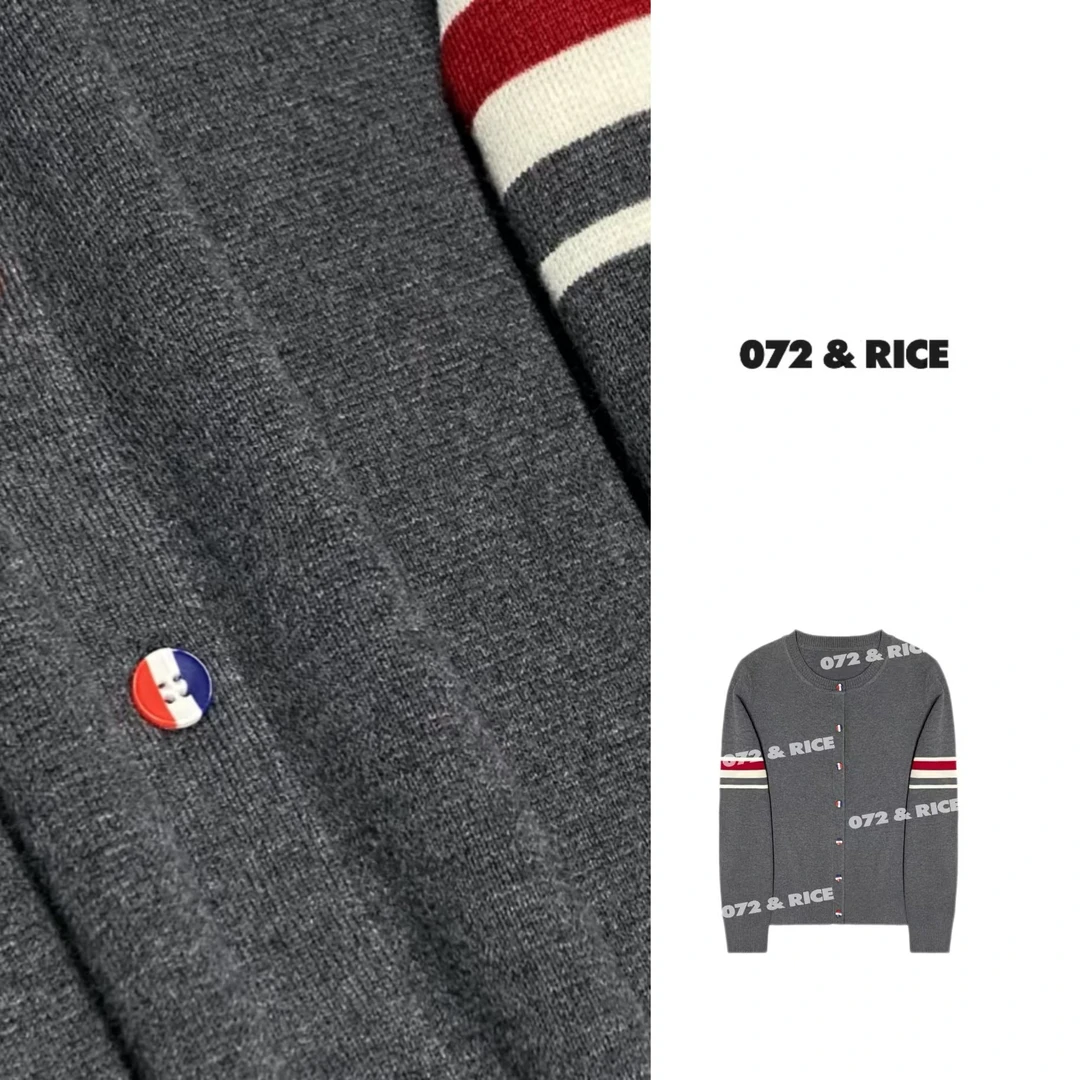 072 & RICE【汤姆上衣】春季圆领拉链长袖针织开衫 32SJ72