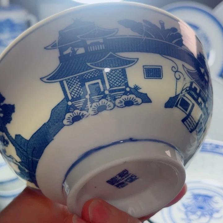 青花玲珑5.5寸饭碗梧桐