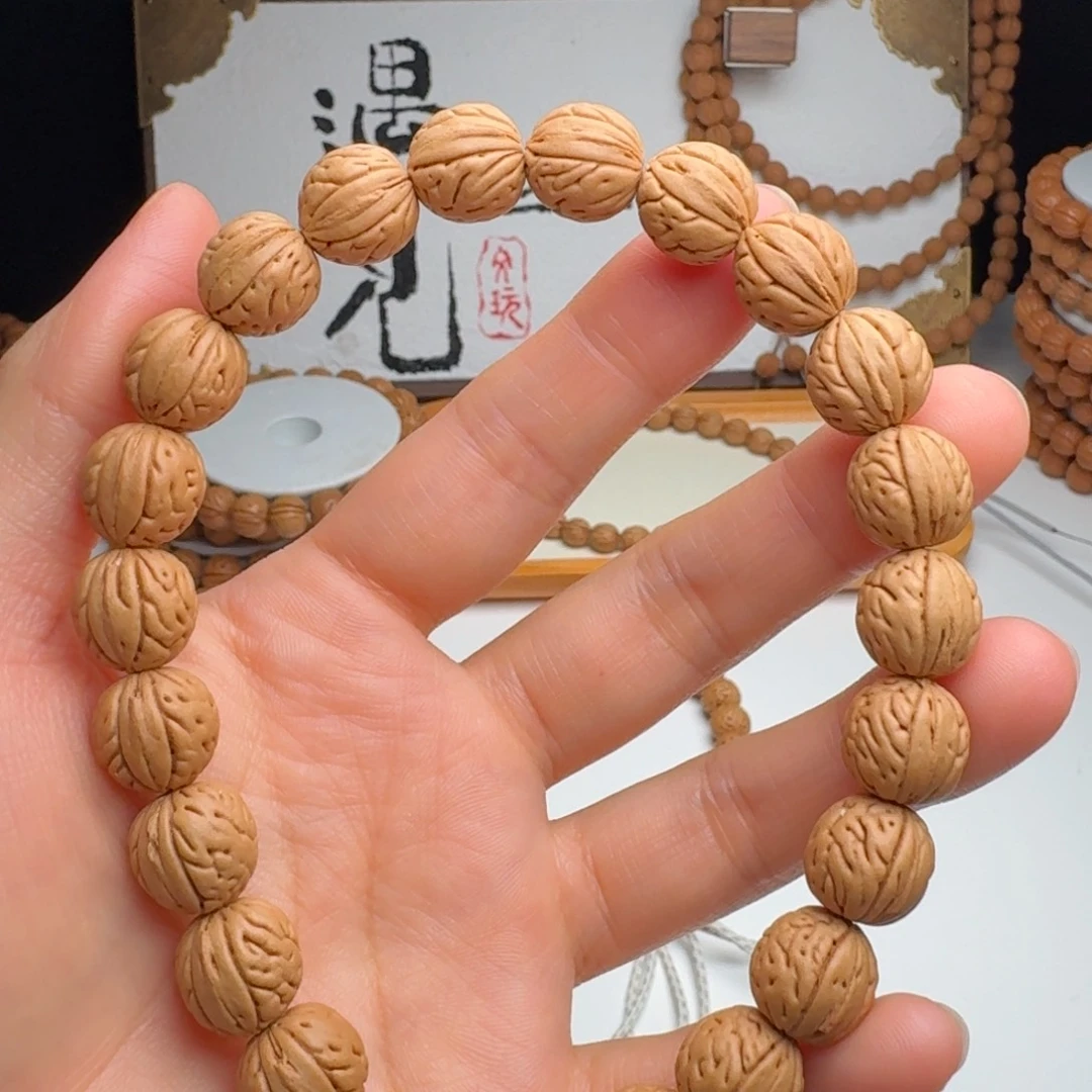 桃核手串12宽脐手持