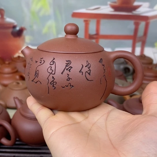 紫砂茶壶风釉180cccc羊角山紫泥