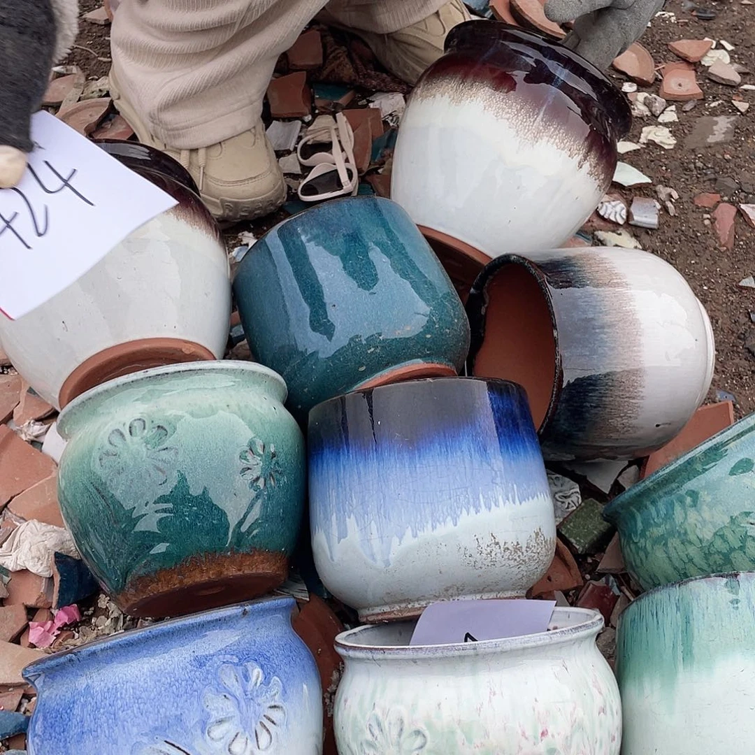 红陶王嫂花盆0212-423框