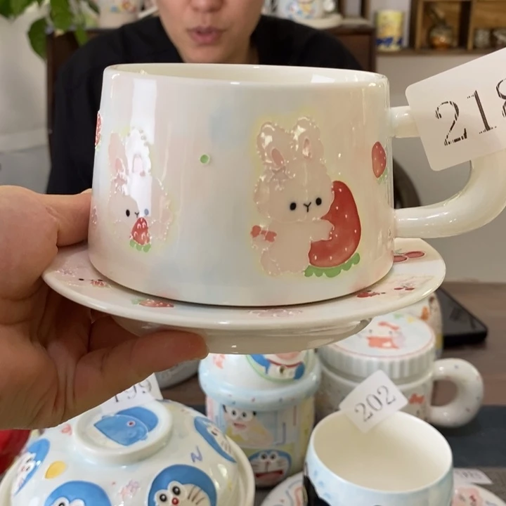 瓷片景德镇釉下彩手绘