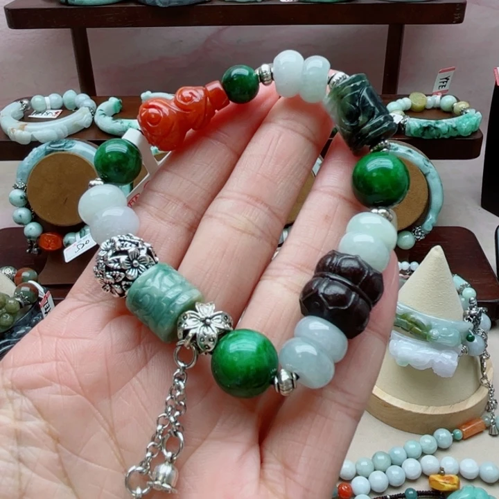 翡翠未镶嵌手链手串