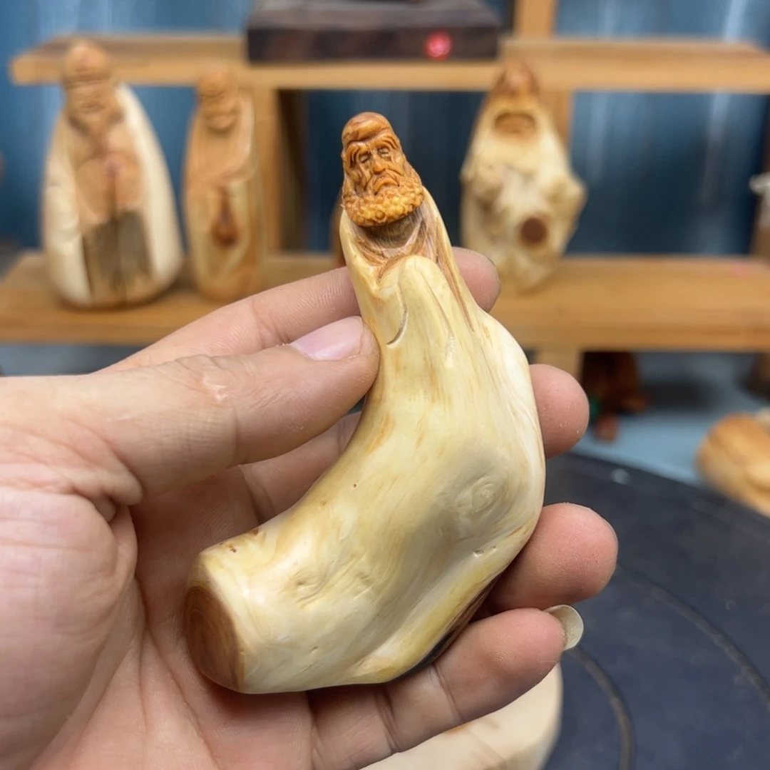 木醉*湖崖柏木摆件手把件