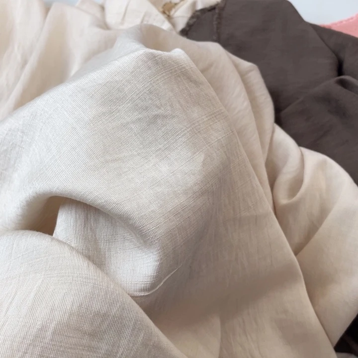 天丝（莱赛尔纤维）杏色苎麻2米