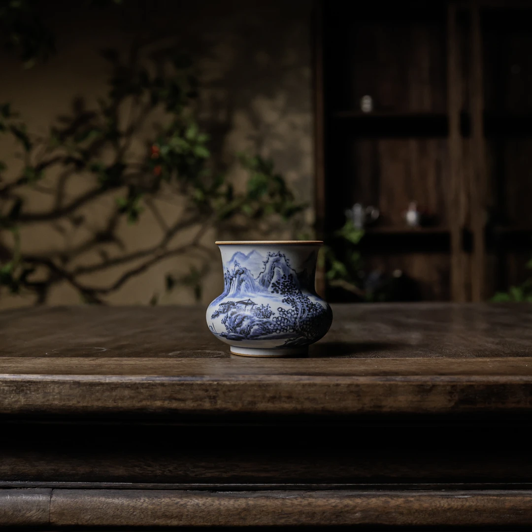 【小田甄陶】山水-朴云堂-葫芦建水-400ml（朴建水0031）