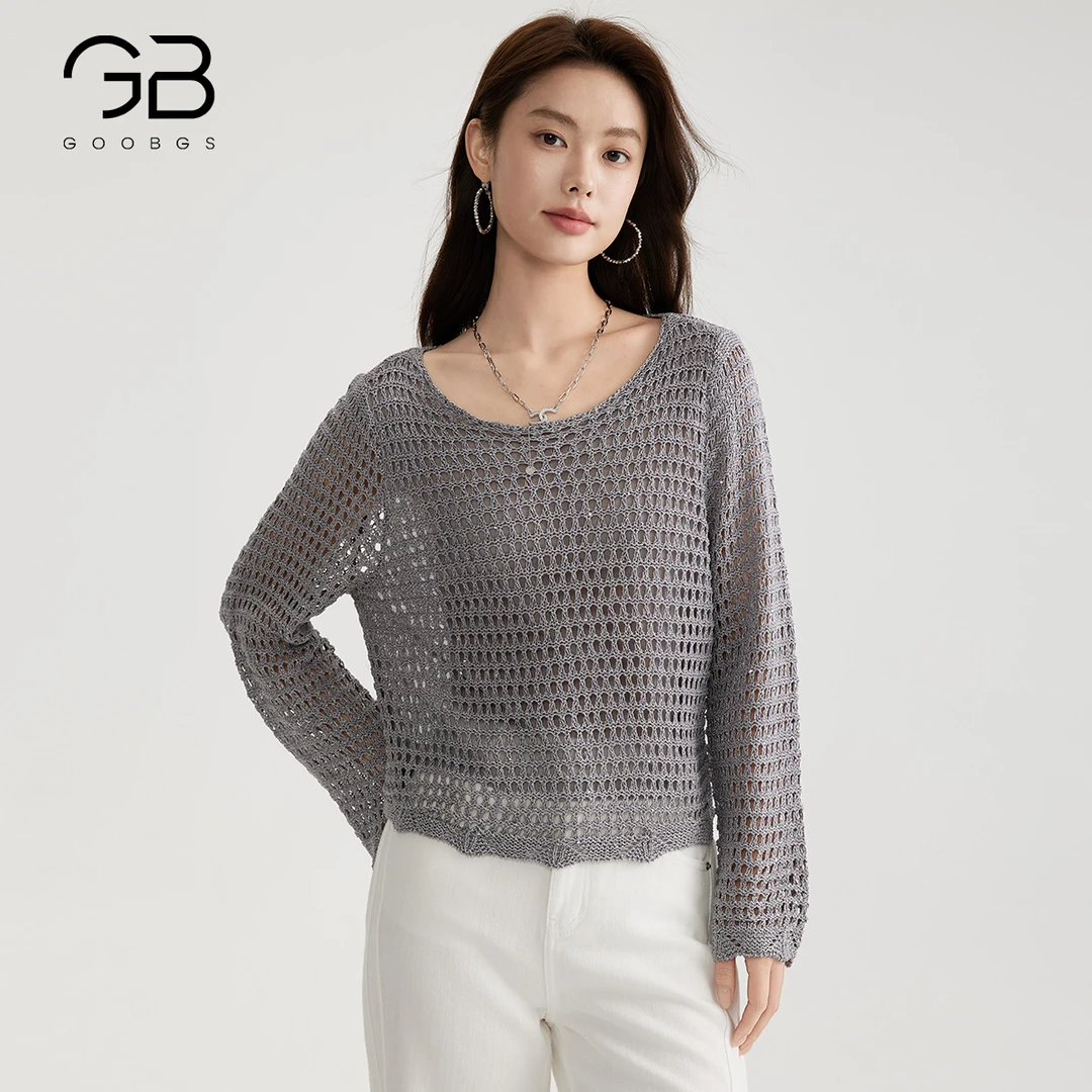 【小余专属】谷邦GOOBGS 镂空针织衫 G5131047-6