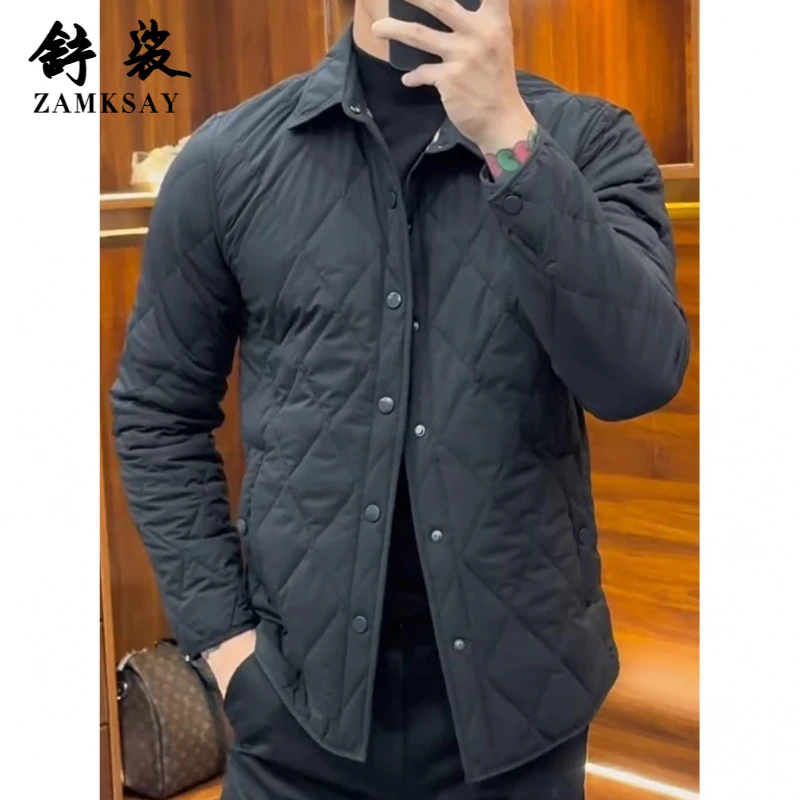 7703秋冬季新品加棉男士轻奢欧货夹克外套棉袄百搭时尚高级感棉衣