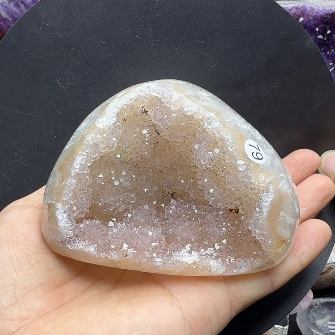 未镶嵌紫晶珠宝半成品