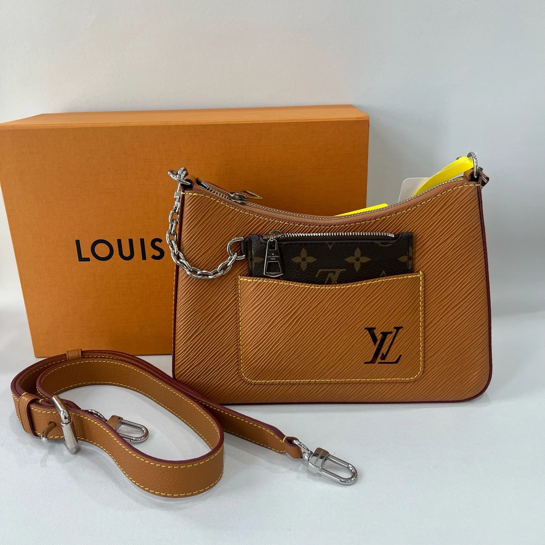 95新 LouisVuitton/路易威登 捐金沉珠/ Marelle 水波纹 单肩