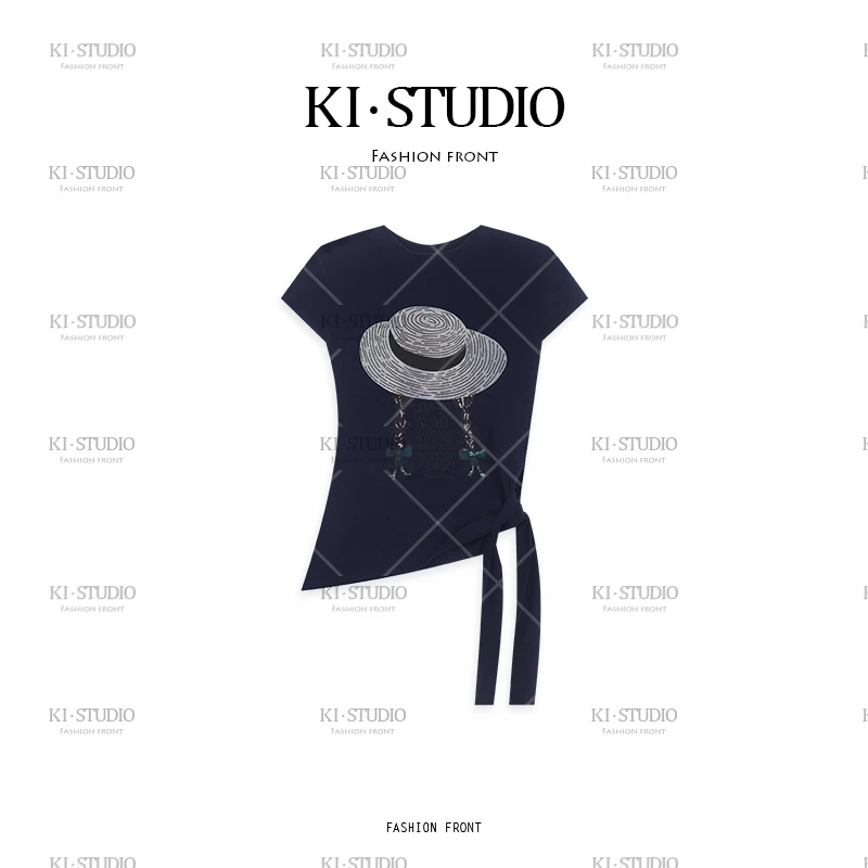 常规透气宽松型吸汗印花短袖T恤设计师cleanfit风KK-1138