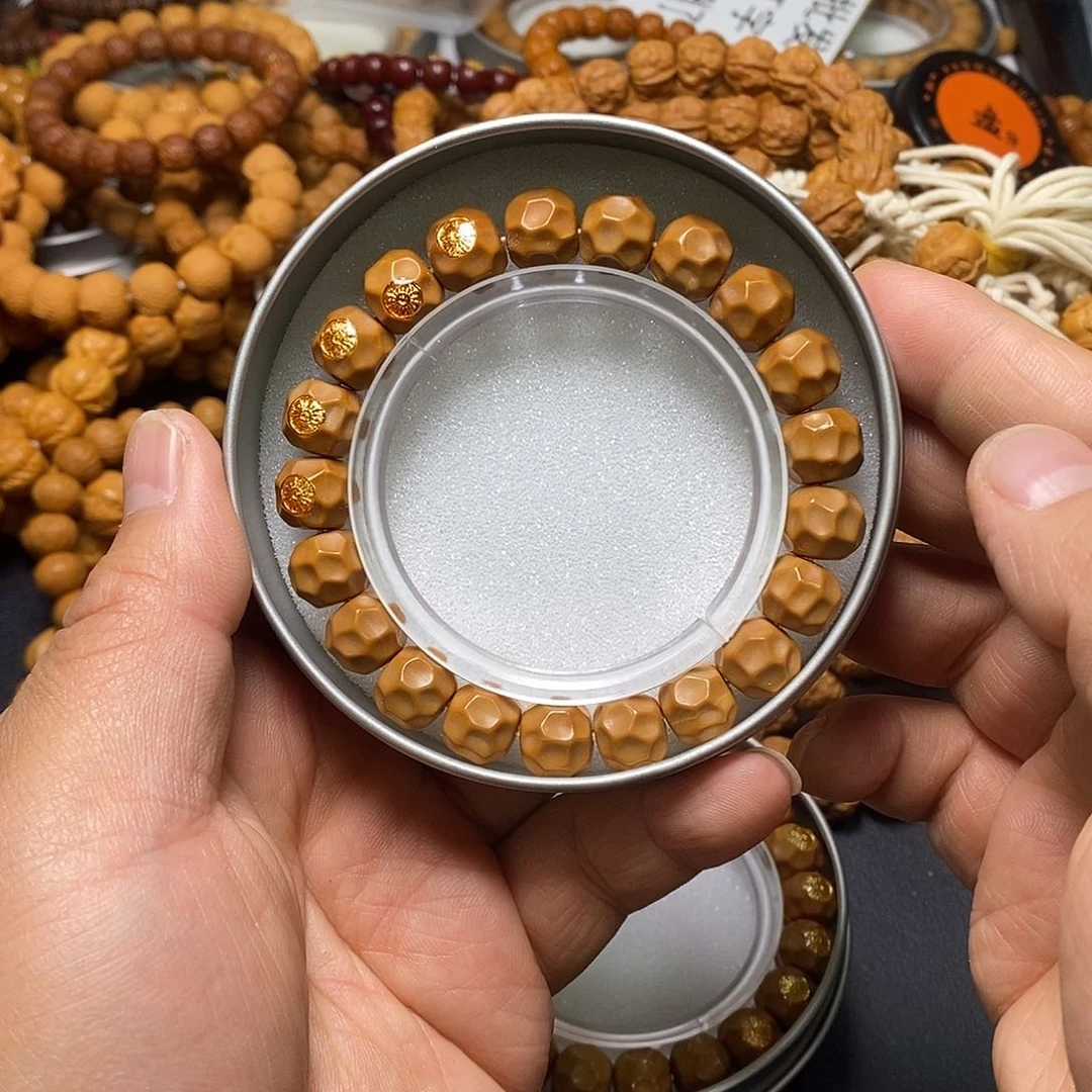 猴头核桃手串全品-11.5深坑黑金无相20号