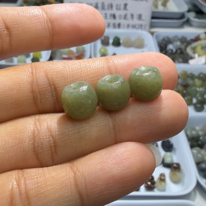 和田玉足银镶嵌珠宝半成品