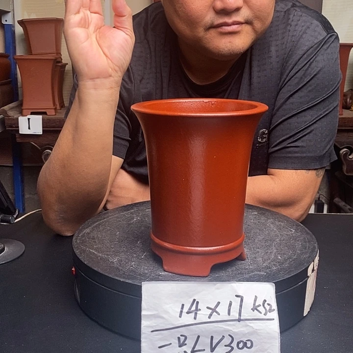 紫砂花盆货号一只LV300