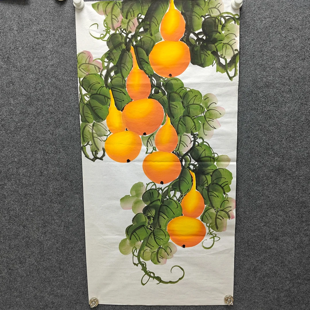 【五福临门系列】邵老师手绘画作托底完115*60cm送礼盒送礼作品