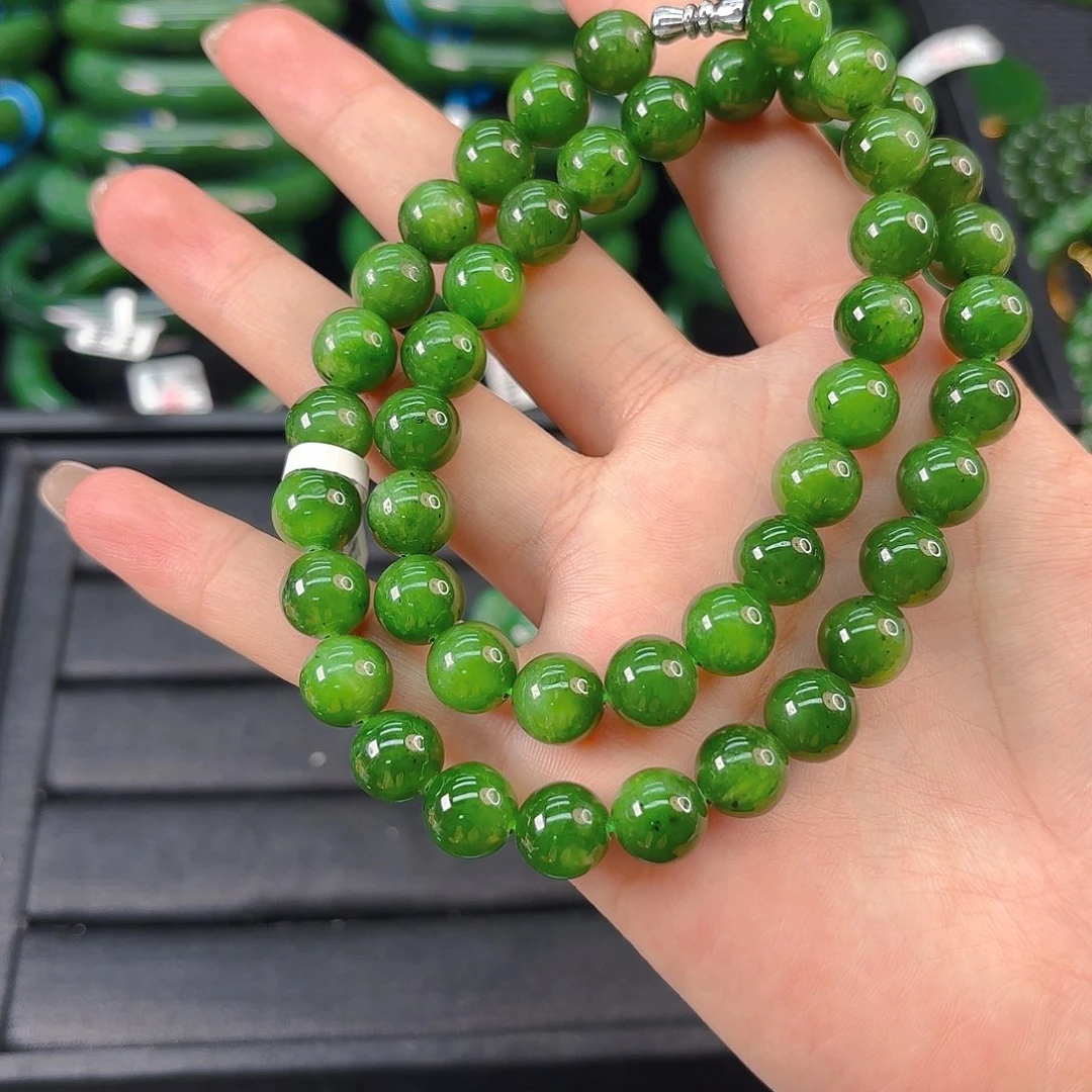 颈饰未镶嵌和田玉碧玉卡10妈妈链