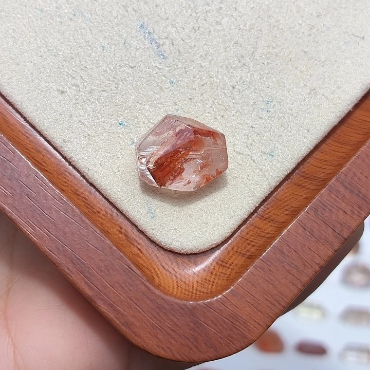 水晶珠宝半成品银S925镶嵌胶花随型打孔定制不退换