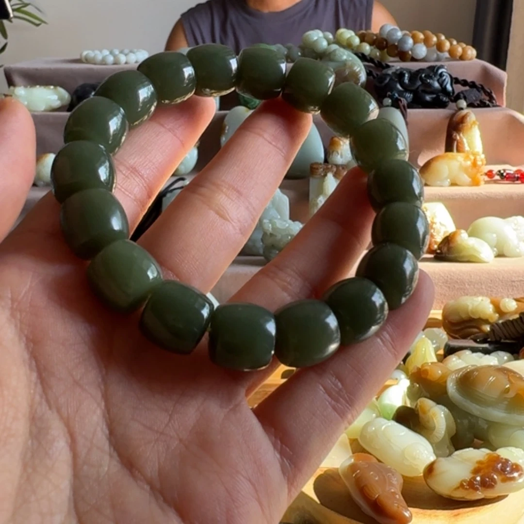 手链未镶嵌和田玉（糖玉）