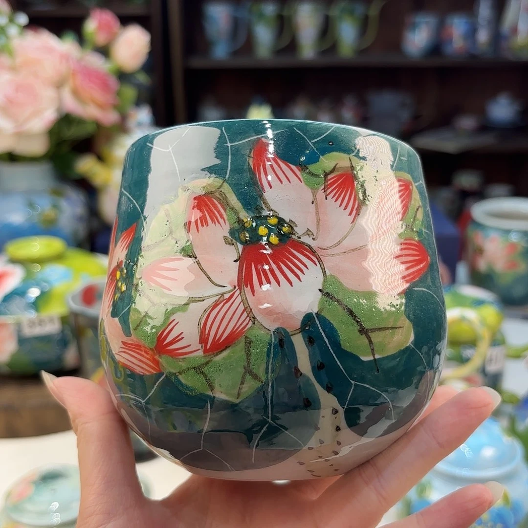 景德镇手绘高温釉下彩陶瓷茶具